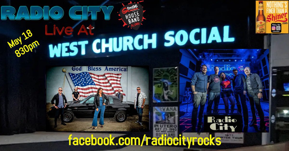 New venue alert, join Radio City  as we debut at the newly opened West Church Social.  We'll need you there to party and dance, we'll supply the music.  Be sure to share and invite your friends, we'd love to see you all.

Event Link - fb.me/e/5jN0yP8ro