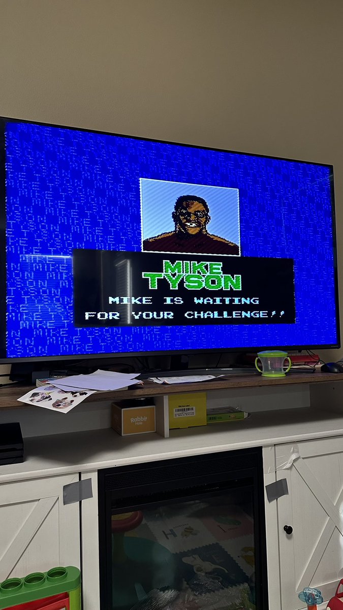 Playing Mike Tyson’s Punch out with my 2.5 yo son