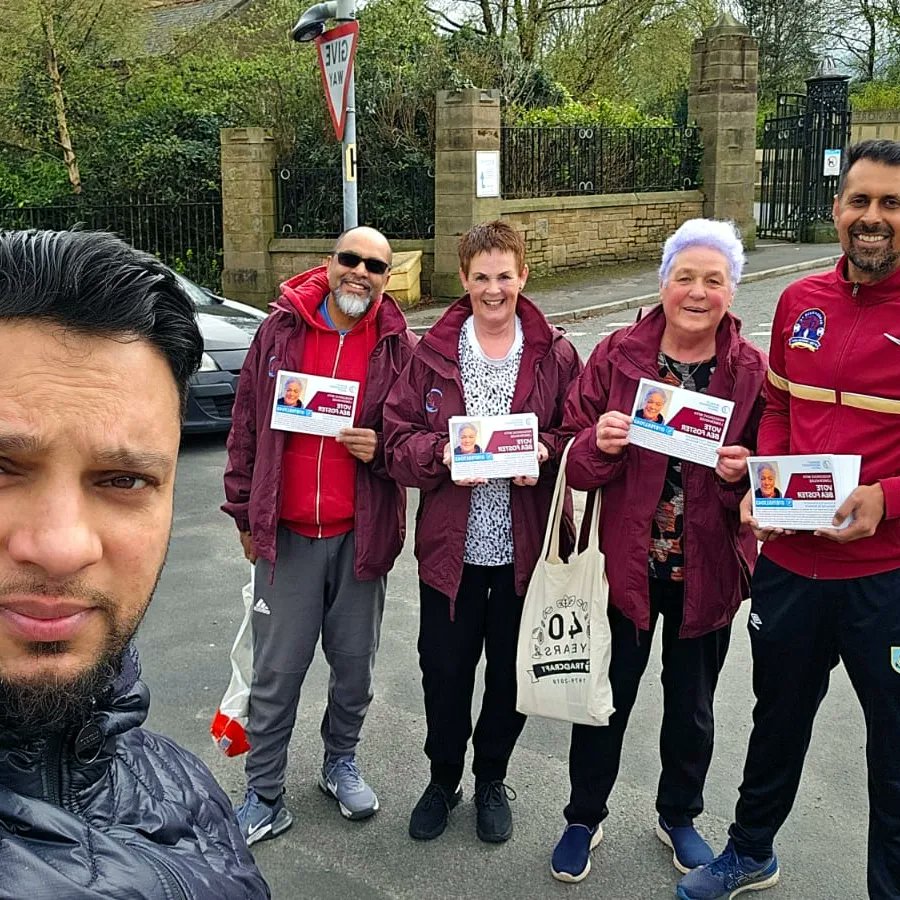 Out Campaigning for the brilliant Bea Foster. #burnleyindependentgroup candidate for Rosegrove with Lowerhouse. Vote Independent vote Bea Foster