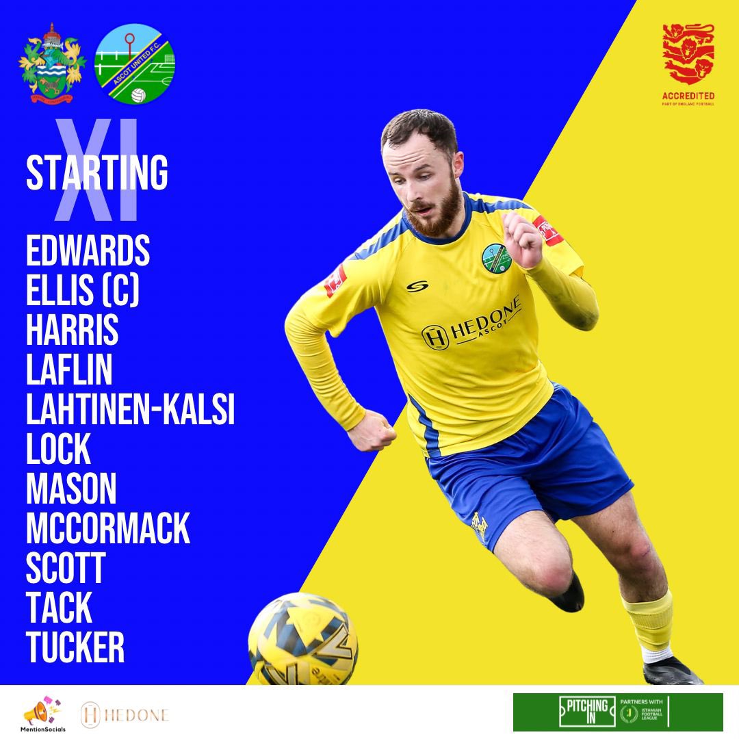 Here’s how your Yella’s line up this afternoon against the @TheCurfews 

#WeAreAscot #UpTheYellas