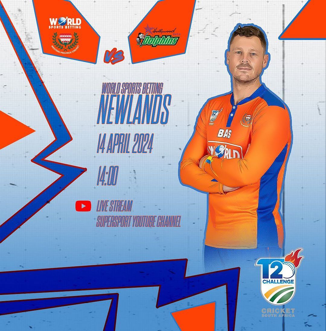 NEXT UP | We face up to the Hollywoodbets Dolphins as they make their way to Cape Town tomorrow for the CSA T20 Challenge. Tickets are still available at TicketPro.bit.ly/4bYN5Yf #westernprovince #boysinblue💙 #WSBWP🧡 #capetown #hiekomnding #CSAT20Challenge #WozaNawe