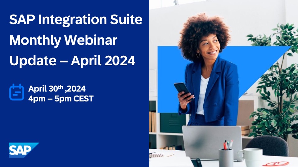 📢 Gear up for the latest and the greatest updates on #SAPIntegrationSuite here: imsap.co/6014wxHSq
❗Get a chance to hear from our Product Management experts on April 30, 2024 4-5pm CEST
➡️ Subscribe here for future updates: imsap.co/6046uaPdr

#SAPBTP