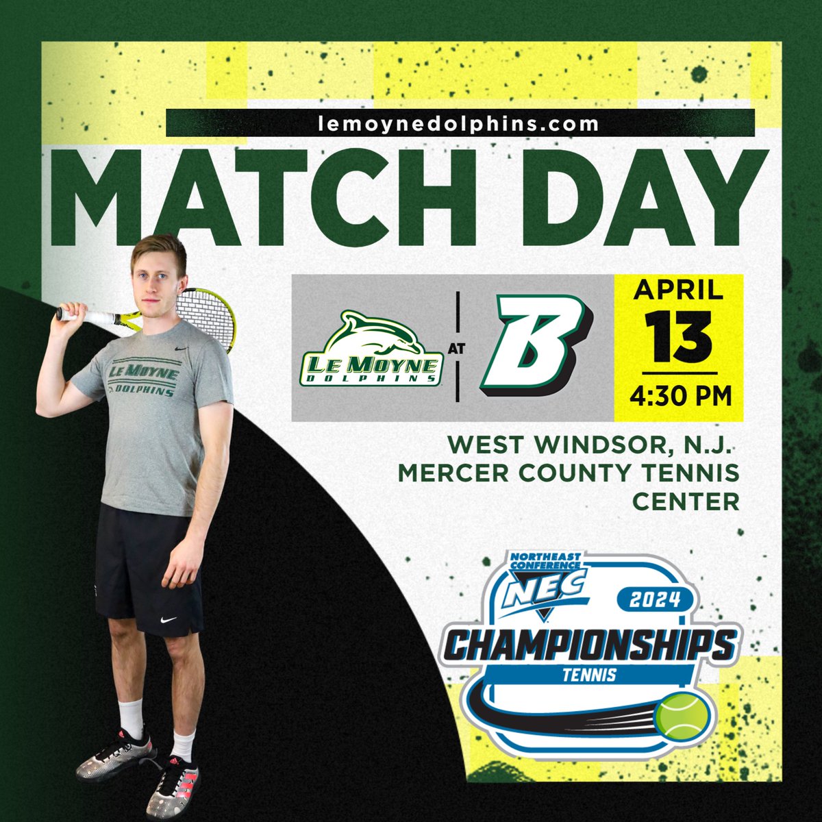 It's MATCH DAY!! and the semifinals of the NEC Championship! 🆚 Binghamton University Bearcats 🏟️ Mercer County Tennis Center - West Windsor, N.J. ⏰ Not before 4:30 PM