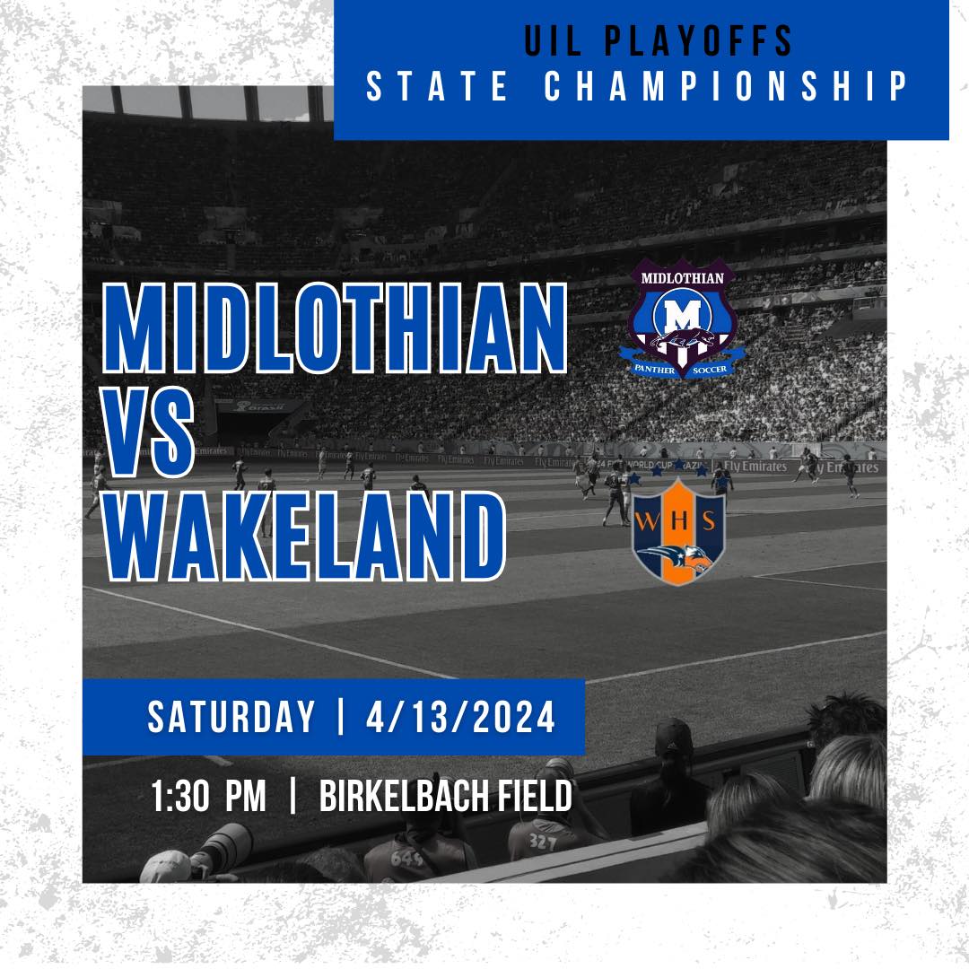 STATE FINAL. FINSH!!! 💻- nfhsnetwork.com/events/uil/gam… 🎙- midlothianhigh.mixlr.com Good luck Panthers!! You have an entire community behind you & cheering you on!!! We are so proud of you! LET'S GO MIDLO!!!! #champions #PantherPride #MISDProud