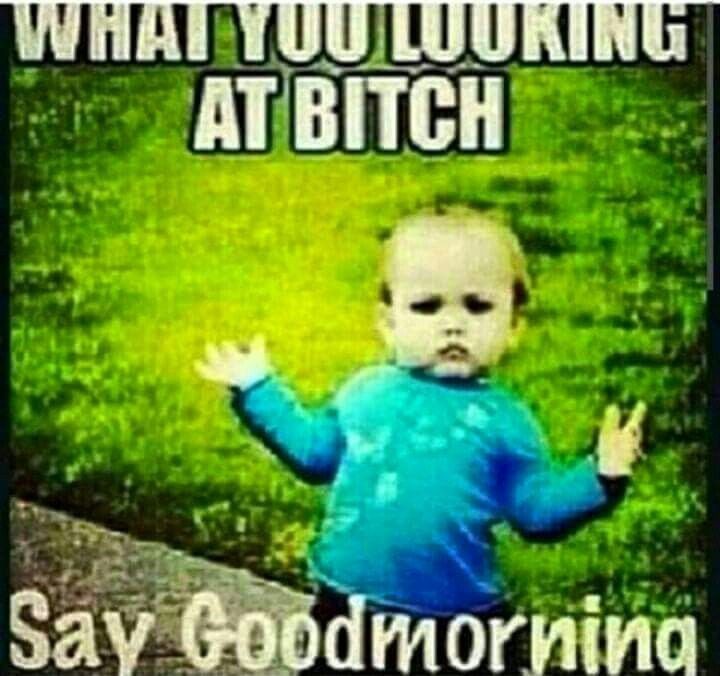 Good morning bitches! 😂 Have a great day y'all! 🤣 -Amy