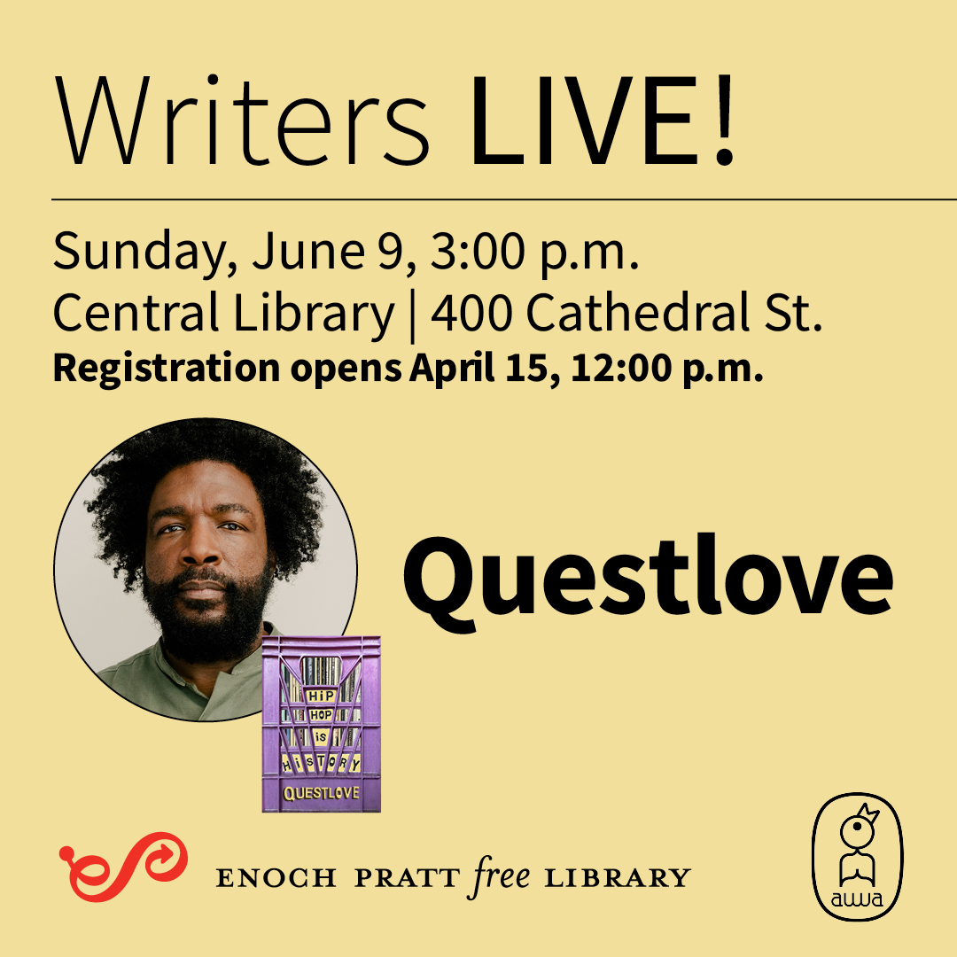 Set your alarms! Registration for Writers Live! featuring @questlove opens TOMORROW at 12:00pm here: loom.ly/WjvqmHo