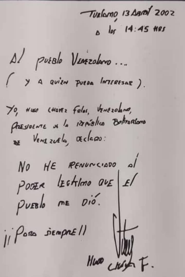 Hoy 13 de Abril, dia histórico para la consolidación de la Unidad Civico Militar en la tarea de recuperar la vigencia de la Constitución y el retorno, con vida, del Comandante Hugo Chávez. Qué grande es la Unidad Patriota¡ #13Abril #28julioDiaDeVictoria