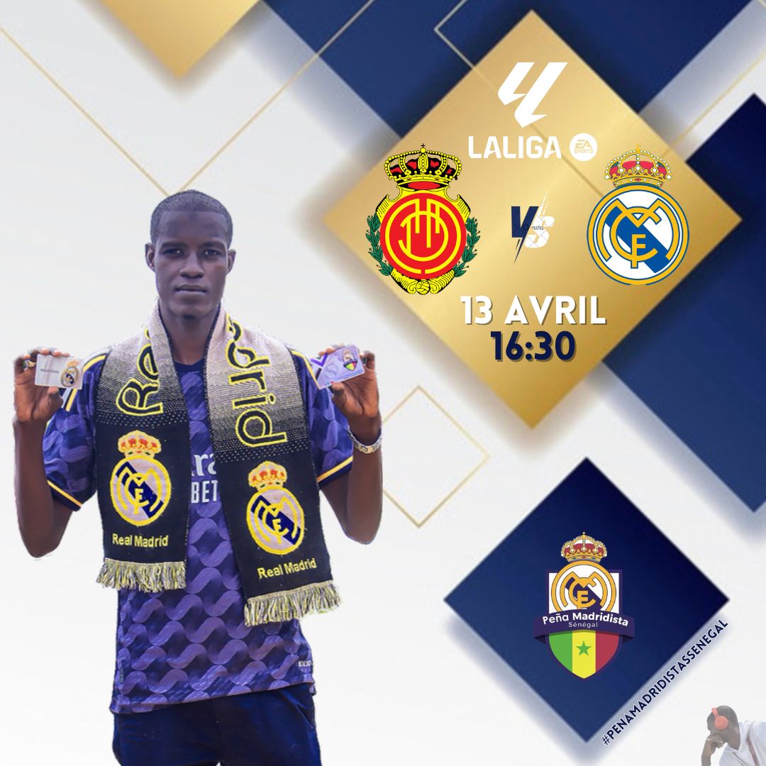 🇪🇸JOUR DE MATCH!🇪🇸 👌🏽¡HOY JUGAMOS!👌🏽 💪🏽IT'S MATCHDAY!💪🏽 🆚️ RCD MALLORCA ⚖️ JOURNÉE 31 LA LIGA EA 🏟️ ESTÁDI MALLORCA SON MOIX ⏰ 16H30 GMT #RCDMallorcaRealMadrid #Kebetu #PeñaSenegal #RealMadridCf