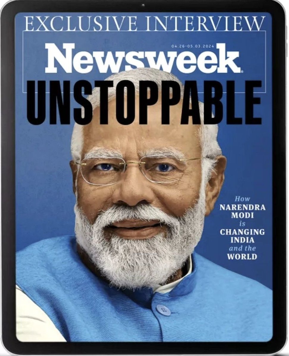 On Wednesday, New York based weekly magazine, #NewsWeek published its' interview of India's PM @narendramodi ..Only the 2nd PM after Indira Gandhi, to feature on their cover page. Immediately, 3 UK based journalists jumped in, to term this interview as a PRESS RELEASE.. 1/10