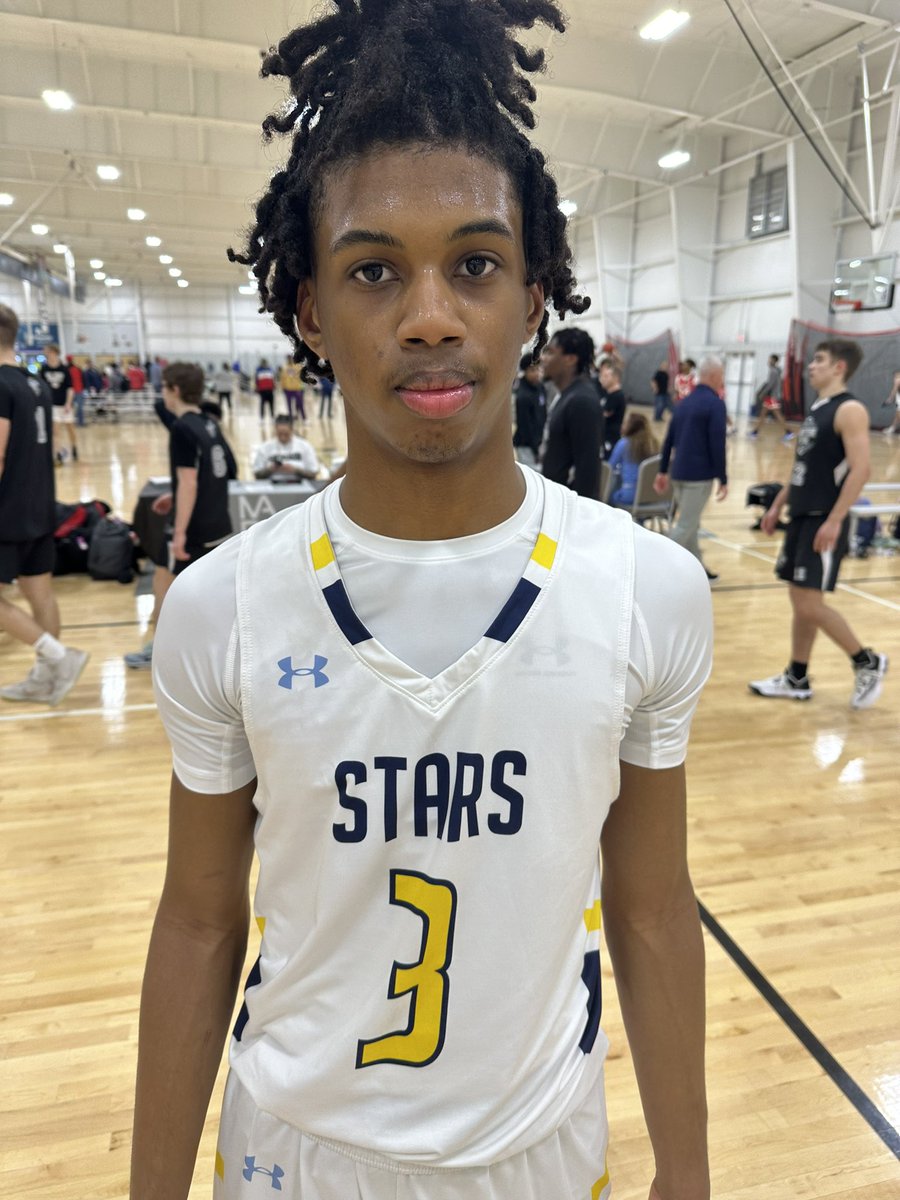 Impressive morning for Jedidiah Jarrett of @StarsNash_MBB. Good frame, outside shot making, and a consistent presence on both ends. #MidwestMania