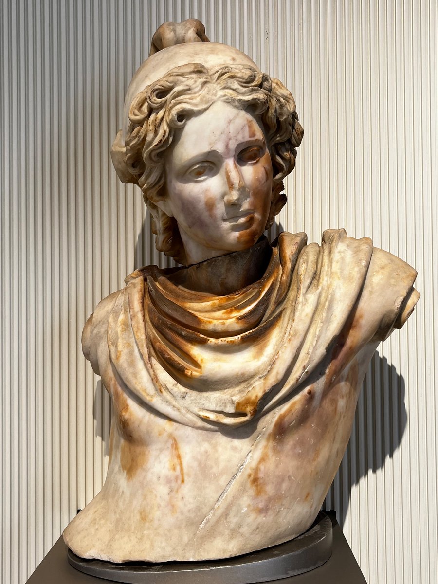 #Granada archaeological museum A bust of Ganymede , cup bearer to Zeus from 2nd - 3rd century