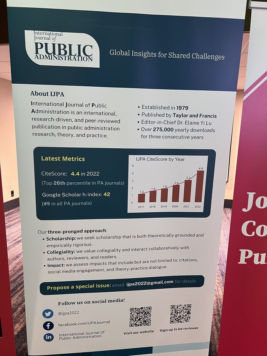 IJPA (@ijpa2022) on Twitter photo 🚨 Exciting news at #ASPA2024!
Keep an eye out for a stunning pop-up banner featuring <a href="/ijpa2022/">IJPA</a>. We're thrilled to have several team members at ASPA this year, collaborating with <a href="/ASPA_SICA/">ASPA’s Section on Int’l & Comparative Admin</a> for the section’s 50th anniversary. Submit your paper to IJPA 👉 tinyurl.com/2s4yb9e2 🚨 Exciting news at #ASPA2024!
Keep an eye out for a stunning pop-up banner featuring <a href="/ijpa2022/">IJPA</a>. We're thrilled to have several team members at ASPA this year, collaborating with <a href="/ASPA_SICA/">ASPA’s Section on Int’l & Comparative Admin</a> for the section’s 50th anniversary. Submit your paper to IJPA 👉 tinyurl.com/2s4yb9e2