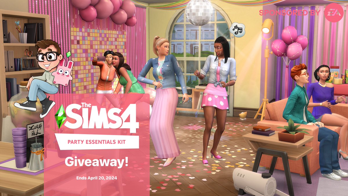 #EAPartner - Thanks to the #EACreatorNetwork I'm giving away 1 copy of The Sims 4 Party Essentials Kit! 🪩 Follow here on Twitter/X 🪩 Subscribe to my YouTube (link in bio) 🪩 Repost and/or like this post For PC/Mac/EA App only. Ends April 20, 2024. #PartyEssentialsKit #Sims4