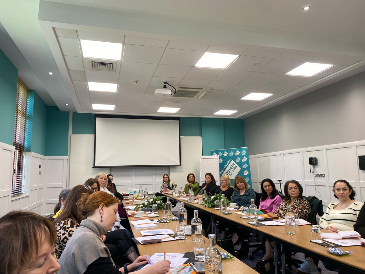 Exciting day for our first training session with the amazing @WomenOnAirIE A room full of candidates getting intensive media training ahead of #LE24