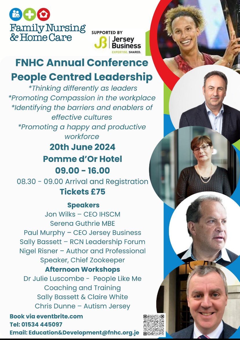 Very excited about our @FNHCJersey 2024 conference People Centred Leadership amazing speakers @IHM_tweets @Nigelrisner @teamallsorts @JulieLuscombe @JerseyBusiness @Cwjsy1 Get your tickets now from eventbrite.co.uk/e/fnhc-annual-… #leadership #Jersey
