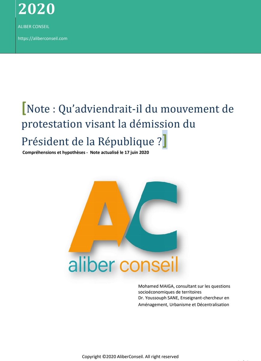 AliberConseil's tweet photo. En Juin 2020, @AliberConseil a rendu 2 notes sur la crise sociopolitique au Mali. En 2024, les racines de la même crise restent d'actualité.
contact@aliberconseil.com https://t.co/6MDHGGVeyJ