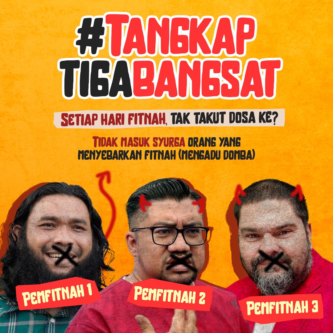 Boleh dah kita tanya Menteri KDN apa tindakan kepada tiga bangsat ini. Jarang aku guna perkataan kesat. Tapi untuk tiga ketul ini, bangsat itu perkataan dah paling cukup beradab. #TangkapTigaBangsat