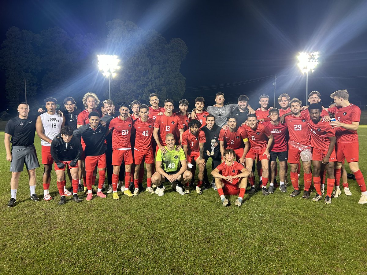 CBUBucsMSoc's tweet photo. Always a special night in the Brother Walter Cup game!! Thanks to @RhodesLynxMSOC as always for being part of this special game. A hard fought game as always with our neighbors from Rhodes. Thanks to all the fans who came out from both schools. Up the Bucs!!! https://t.co/R21ybMgPIs