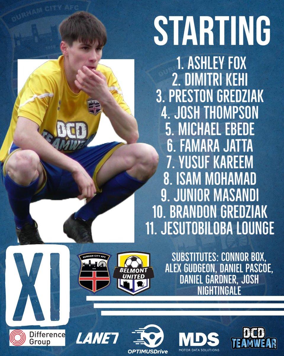 Your starting lineup v Belmont United ⚔️ 

#DurhamCityAFC #DCAFC #TheCitizens