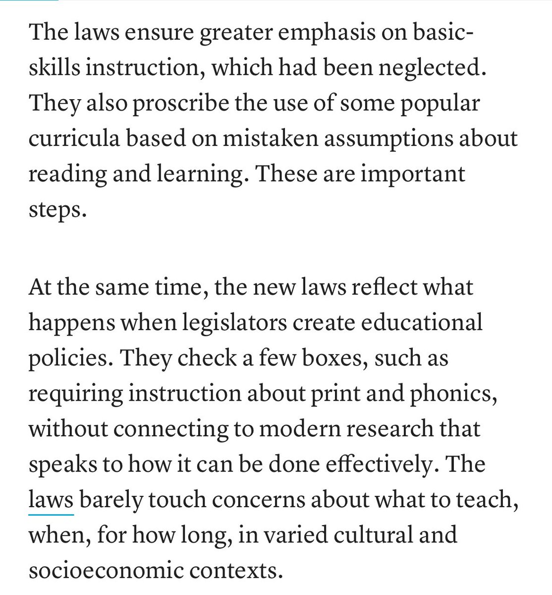 These two paragraphs from @markseidenberg sum it up perfectly: We cannot improve instruction without considering all learners edweek.org/teaching-learn…