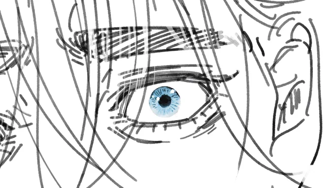 Their eyes  I love making Clark's eyes different from human. 