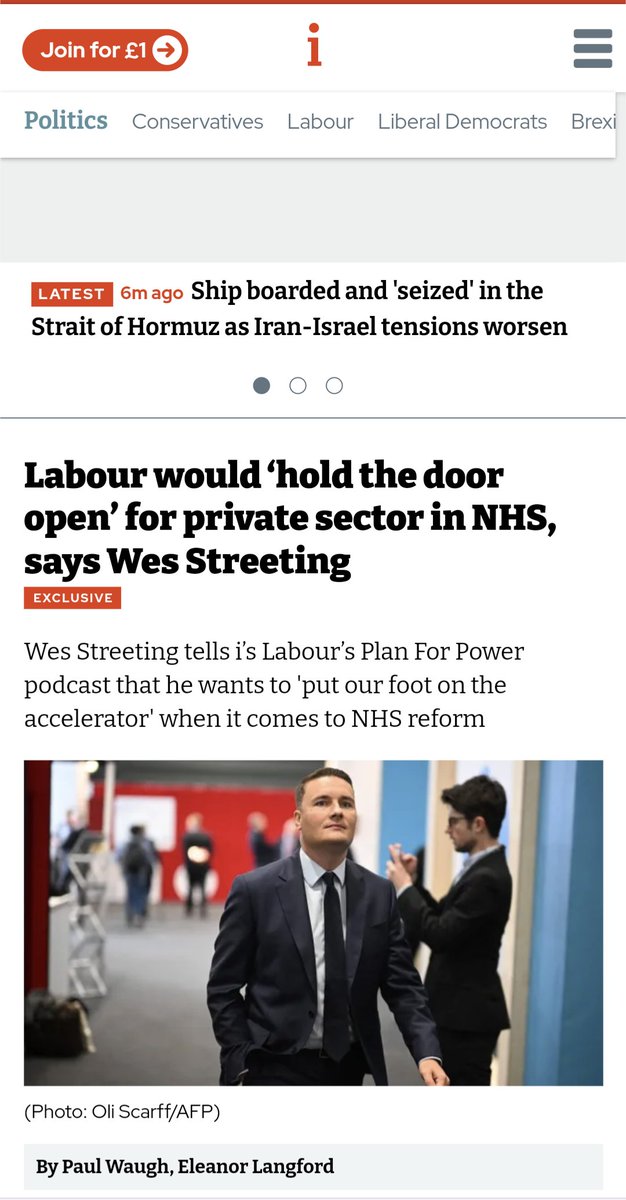 Me too, he's going to privatise the NHS.