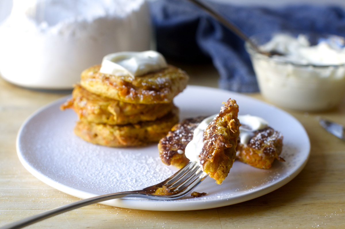 Carrot cake, formatted for breakfast: full of vegetable but still topped with a swoosh of lightly sweetened vanilla cream cheese (everyone’s favorite part) that we have made a habit of these for over a decade. smittenkitchen.com/2012/03/carrot…