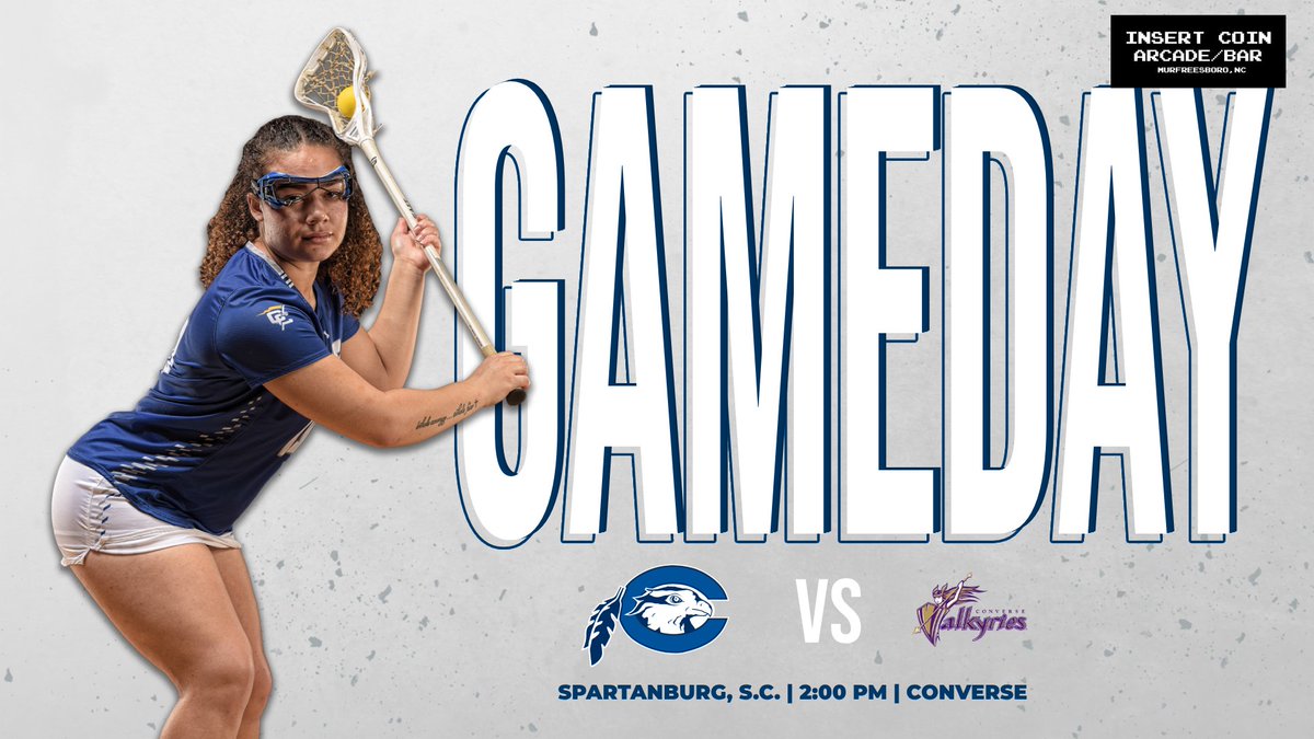 Taking the battle down South
Presented by Insert Coin Arcade
🥍 <a href="/ChowanWLacrosse/">Chowan Women's Lax</a> at Converse
📍 Spartanburg, S.C.
⌚ 2:00pm
📱💻🖥 loom.ly/Qk1iPag