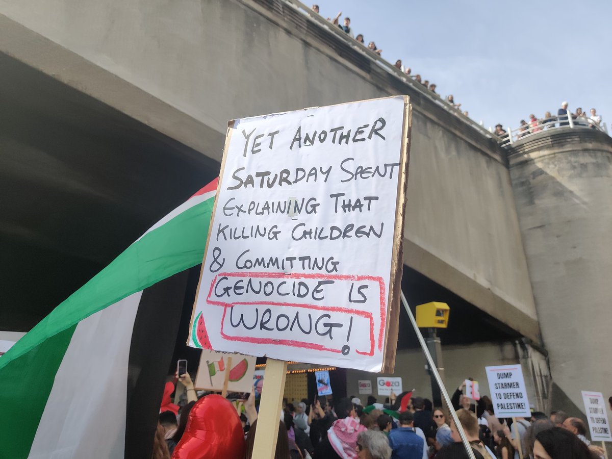 'Yet another Saturday spent explaining that killing children and committing genocide is wrong!'