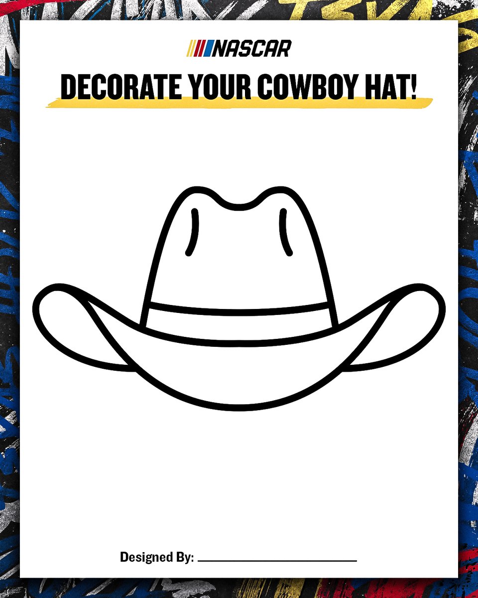 Bust out the crayons, yeehaw edition🤠: Save this picture to your phone, decorate your own cowboy hat, and post a picture of it in the comments!