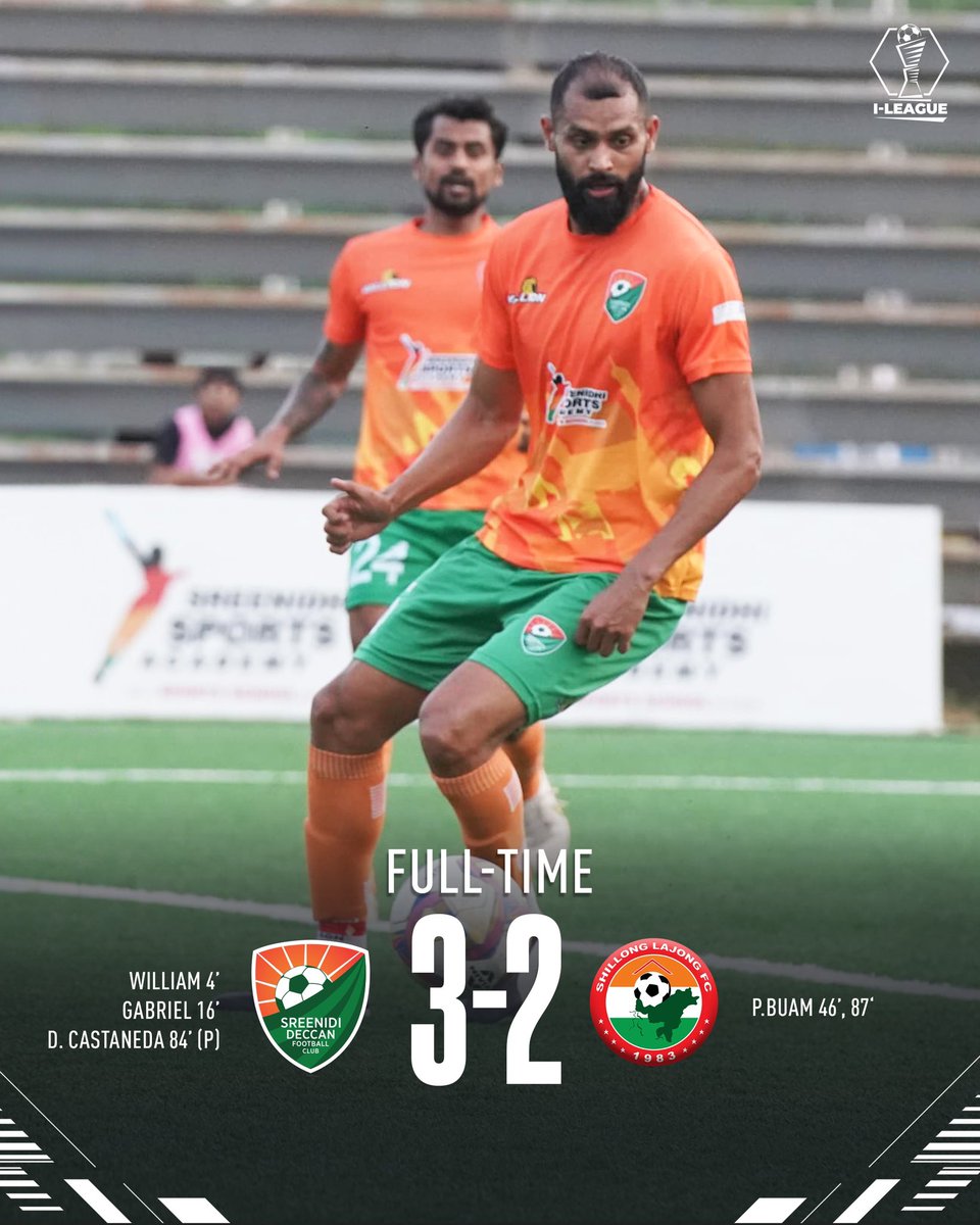 @lajongfc @sreenidideccan Runners-up @sreenidideccan earn full points against @lajongfc 🤜🏻🤛🏻 Match report 👉🏻 shorturl.at/FILPQ #SDECSLFC ⚔️ #ILeague 🏆 #TogetherWeRise 🤝 #IndianFootball ⚽