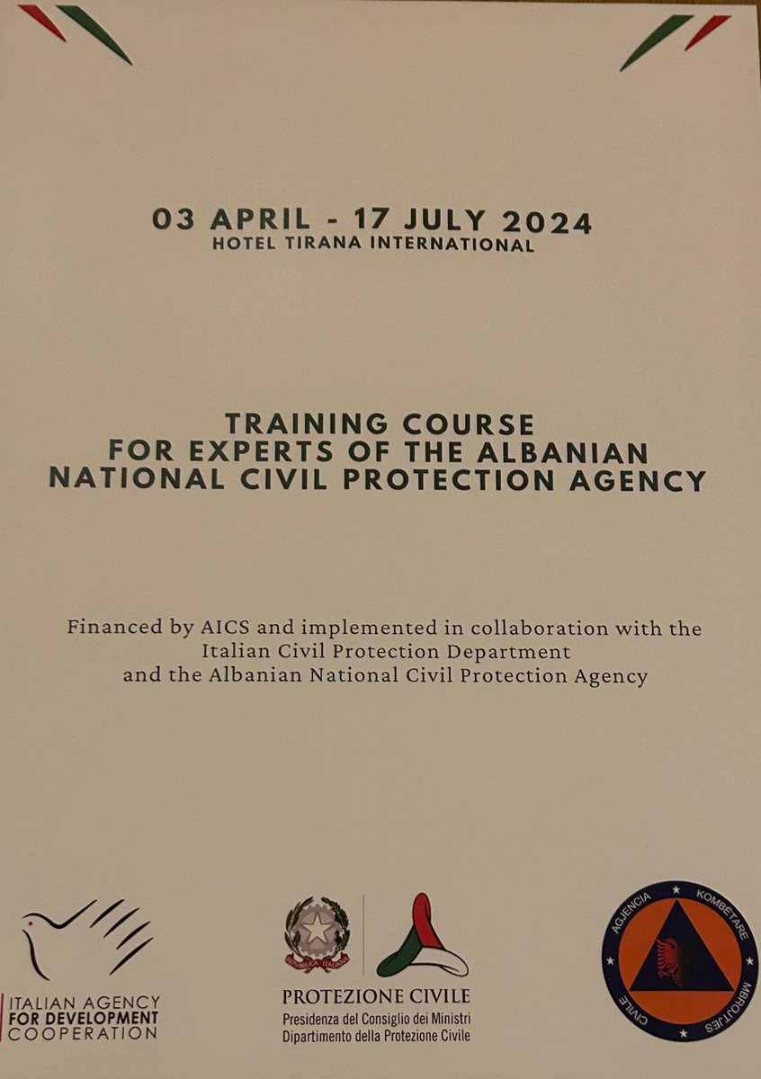 During the Training Course for Experts of the #Albanian Civil Protection Agency in #Tirana, the satellite products for the weather and hydrological warning system purposes were presented by the Italian Department of Civil Protection. @DPCgov @eumetsat_users