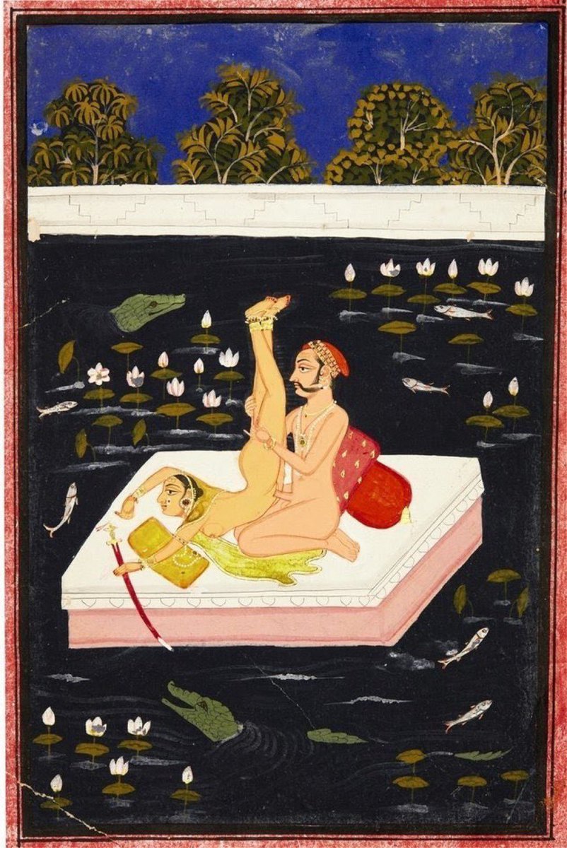 Erotic art from Mewar, North India, 18th century.