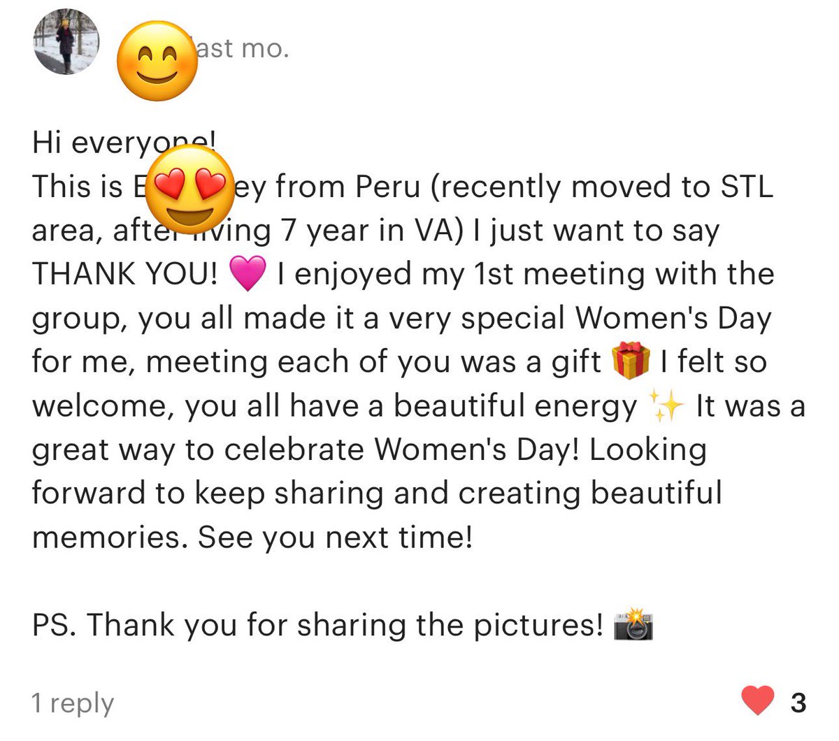 This kind of messages make my day! ☀️
#InternationalWomen #welcome #support #integration #belonging #Friendship #STLMade <a href="/STLMosaic/">STL Mosaic Project</a>