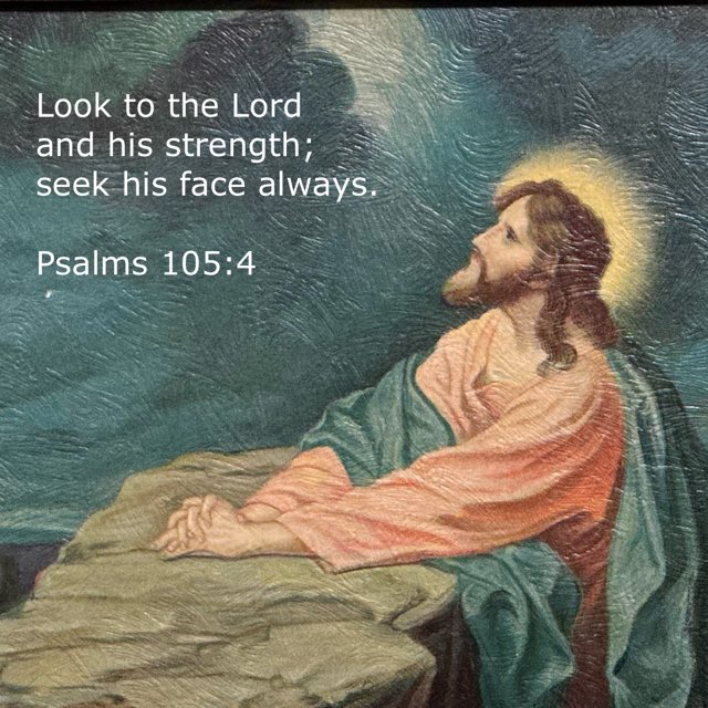 Look to the Lord and his strength; seek his face always. Psalms 105:4