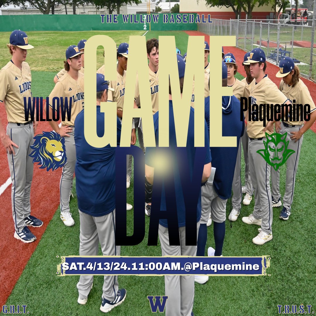Willow_Baseball's tweet photo. Finish Strong!💪
⚾️GAME DAY
🆚- Plaquemine
📅-4/13/24
📍-Plaquemine
⏰- 11:00AM
#TRUST #COMMITMENToverGoaL #1-0 https://t.co/jb8zwkwMBy