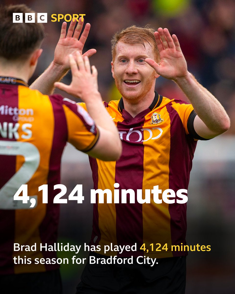 5⃣  Bradford City have only scored once in five years at Salford.

⏪ Last time the Bantams faced Salford City, Brad Halliday bagged an equaliser against Graham Alexanders' former side. 

❓ Will he find the back of the net for you today, #BCAFC fans?

#BBCFootball | #BBCEFL