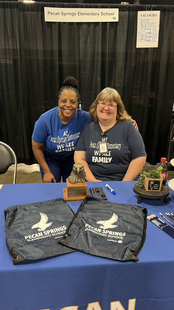 It’s a beautiful day to welcome some new members to our @AustinISD family! Congratulations to Karryn, newest member of team @pecanspringsecp! (And check out those proud admins!) We’re here at the Palmer Center until noon - come meet us and experience the #aisdjoy