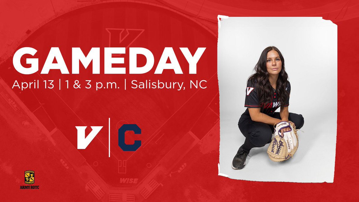 Good Luck to @UVAWiseSB as they travel to Salisbury, NC to take on the Indians of Catawba. Presented by @UVAWiseArmyROTC & @ArmyROTC 🥎

📍Salisbury, N.C.
🕐 1 & 4 P.M.
📺 @FloSoftball 
📊shorturl.at/hIKR7

#GoCavsGo | #IgnitedWeStand