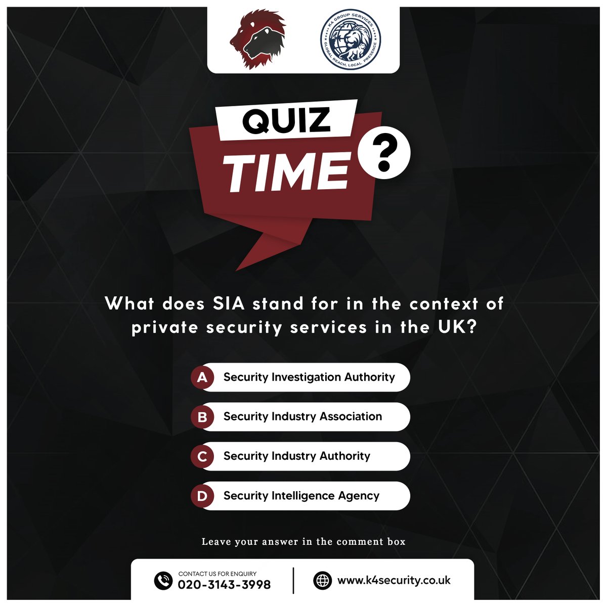Think you've got an eye for security detail? Take our quiz and see if you can spot the gaps!

#securityawareness #securityindustry #securityguard #securityprofessional #securitysolutions #securityquiz #testyourknowledge #UKsecurity #staysafe
