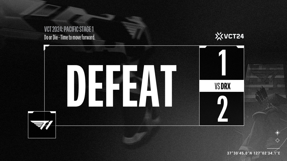 [#VCT 2024: Pacific Stage 1 M3 vs DRX] 다음 주 달라진 모습으로 돌아오겠습니다. Our return next week will be different. #T1WIN #T1Fighting #T1VALORANT