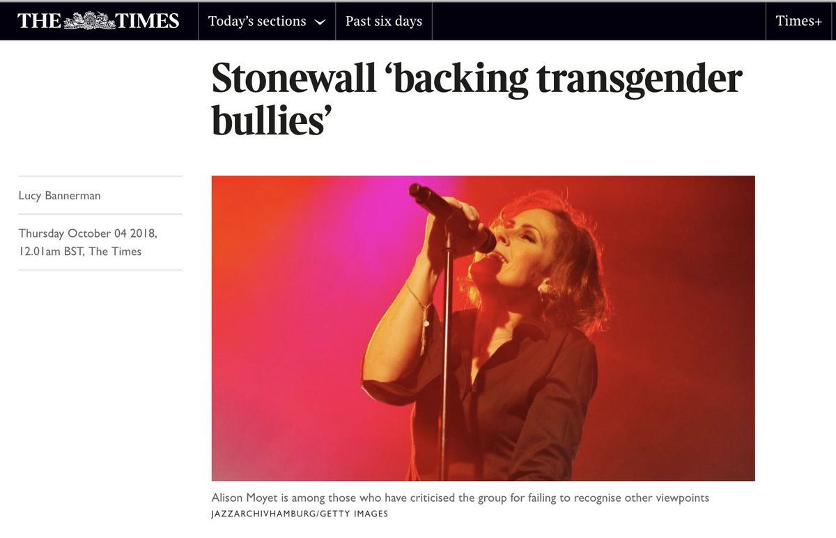 Here's an article about the letter we sent to Stonewall back in 2018, asking them to at least respectfully debate the issue of gender ideology rather than dismiss anyone with valid concerns as 'transphobic'. Stonewall refused. archive.ph/Ts40w