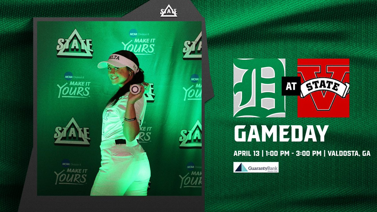 DeltaStateSB's tweet photo. 𝙇𝙖𝙙𝙮 𝙎𝙩𝙖𝙩𝙚𝙨𝙢𝙚𝙣 𝙂𝙖𝙢𝙚𝙙𝙖𝙮
#WhereChampionsPlay 🥎

🆚🔥: Valdosta State
🏟📣: Steel’s Diamond at Blazer Park
🗺📍: Valdosta, GA
⏰: 12 / 2 pm CT
📺: https://t.co/2XsSziw2di
📊: https://t.co/CTOFIVP2X9 https://t.co/cOgU39ND1Q