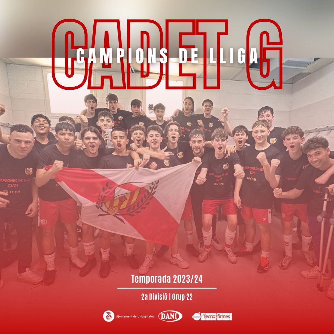 [MARCADOR CADET]

🏆 2a Divisió Cadet. G22 | J23
✅️ CG 6-1 <a href="/cfbufala/">CF Bufalá de Badalona</a>
⚽️⚽️⚽️ Leo
⚽️⚽️ Adrià
⚽️ Messias

🏆🎉Amb aquesta victòria el conjunt de <a href="/Pablo95451/">Pablo9545</a> es proclama brillant CAMPIÓ de lliga i ascendeix a 1a Divisió! Felicitats a tot l'equip!

#SomhiHospi #SomFutur⚪️❤️