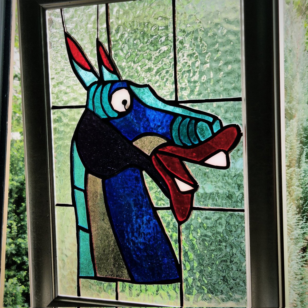 Hot from the #dolittleglass studio. It's inspired by an ancient Chinese sculpture. The sculpture is part of the #comptonverney collection.