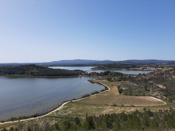 Hiking Narbonnaise en Méditerranée nature park in France.