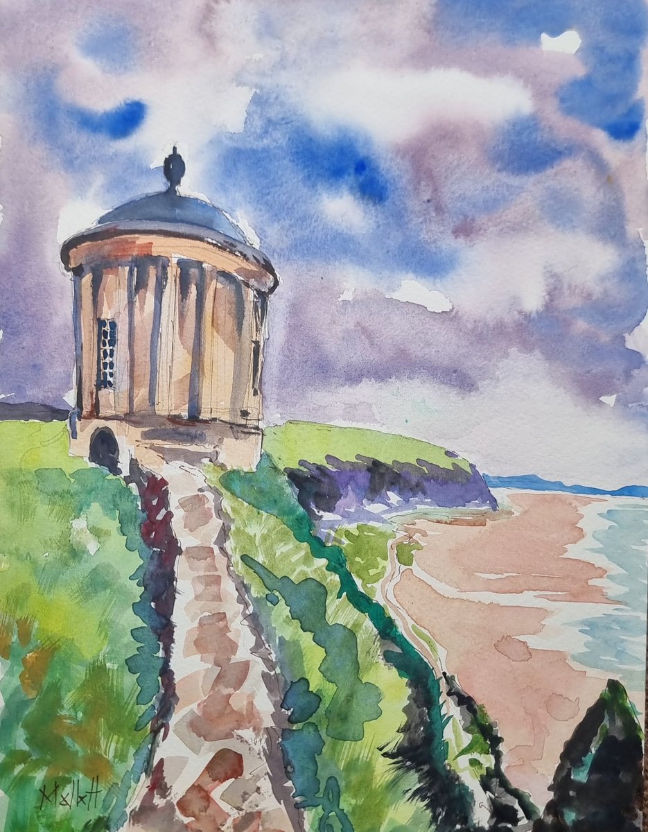 Mussenden Temple on the causeway coast Watercolour original 12x9 and prints Available now mallettspallette.co.uk/shop/p/mussend… Chance to join the collectors of Mallett Fine Art #Norniron