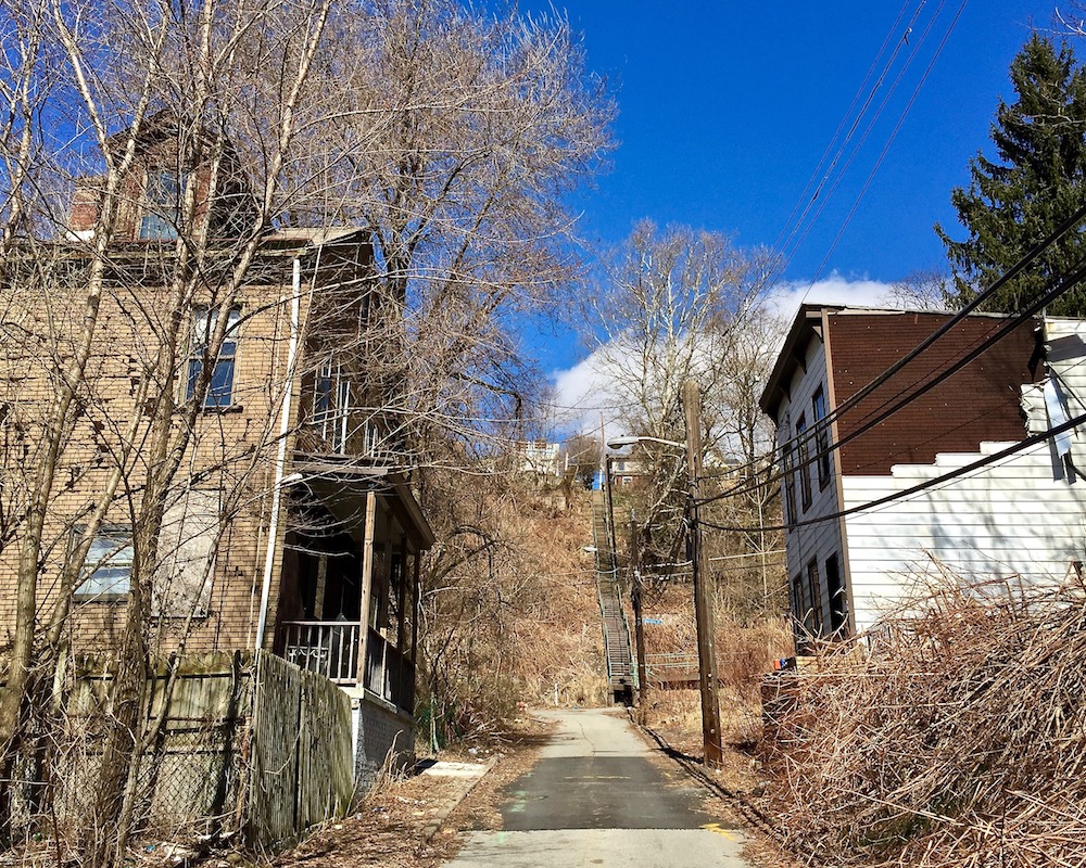 A #SaturdaySteps view from the North Side neighborhood of California-Kirkbride. 166 #Pittsburgh steps at Hyena Way. 👀