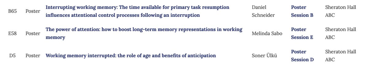 If you are attending #CNS2024 and are interested in research on working memory, episodic memory and distraction, you should check out our posters. See you there! 👋