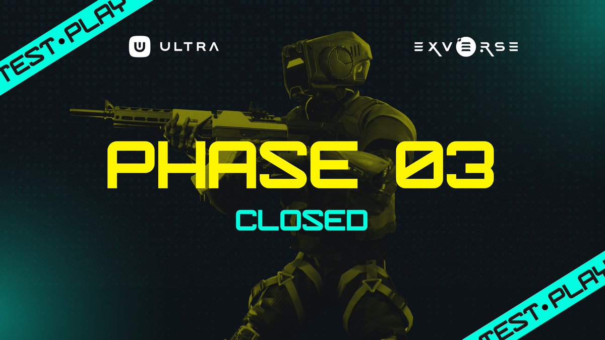 exverse_io's tweet photo. PHASE 03 CLOSED

Thank you to all who have playtested through @ultra_io. 

Let us know your feedback in the comments!
